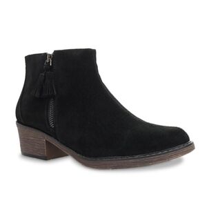 NEW Propet Rebel Suede Tassel Double Zipper Bootie Black